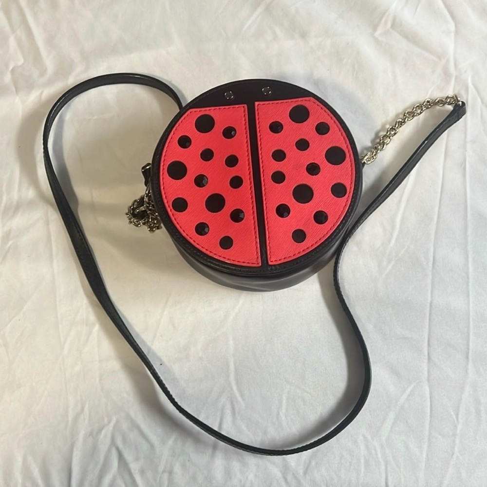 Kate Spade Red and Black Ladybug Crossbody Bag